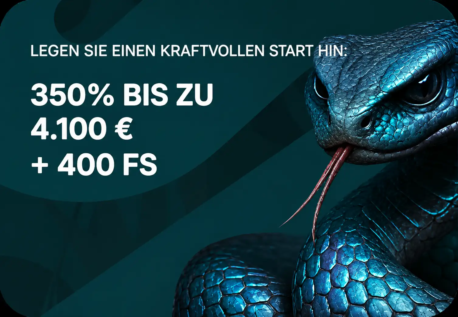 Spinaconda Casino mobiler Startbanner mit Willkommensbonus
