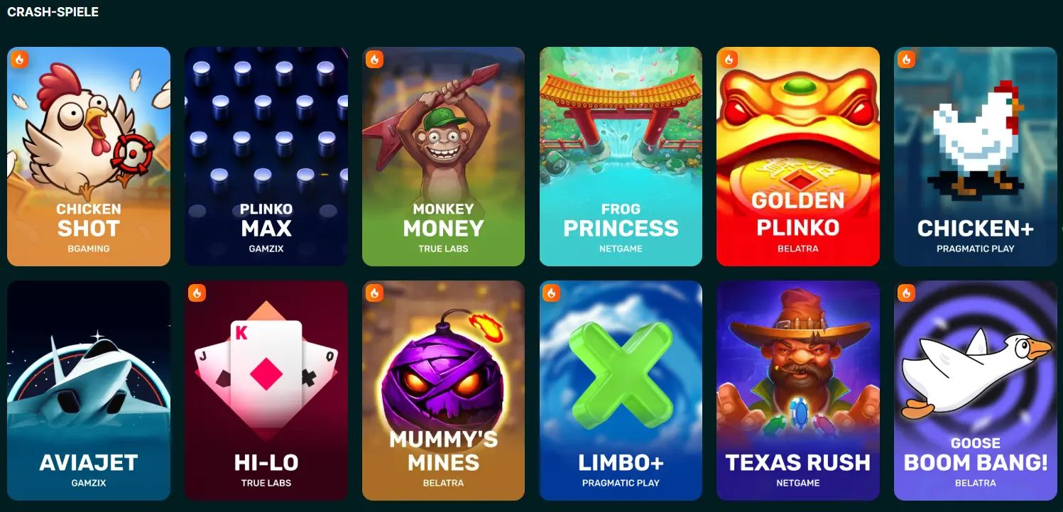 Crash Games im Spinaconda Casino