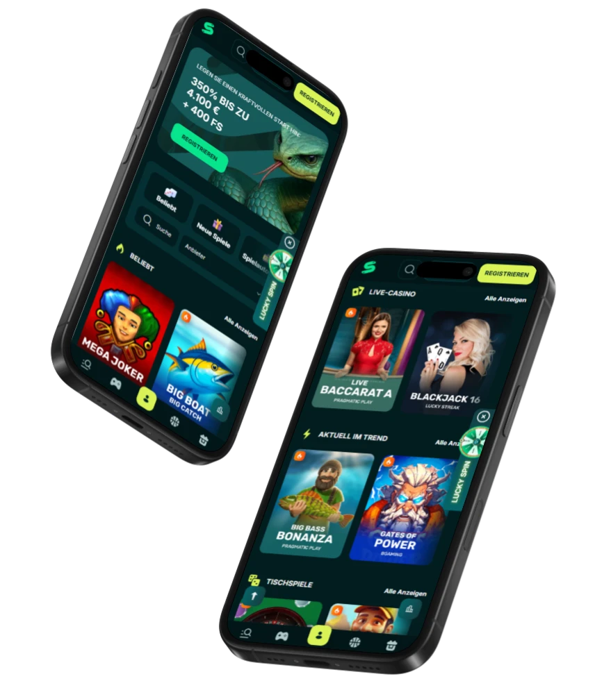 Mobile Version des Spinaconda Casinos