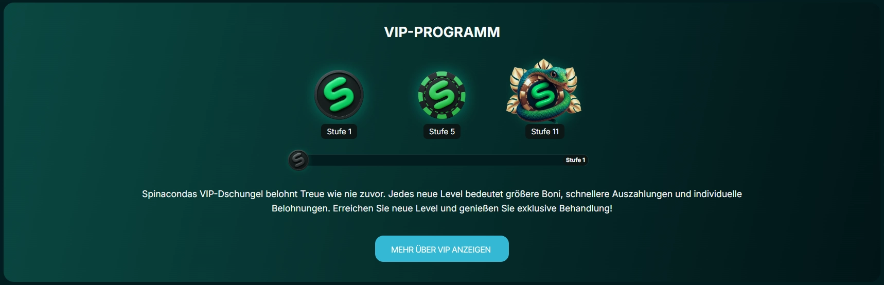 VIP-Programm bei Spinaconda Casino